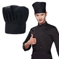 thumbnail image 1 of YAOBAMM Washable Chef Hat Kitchen Catering Work Chef Hat Men Women Solid Color White Chef Hat Hair Loss Baking Cooking Costume Hat, 1 of 5
