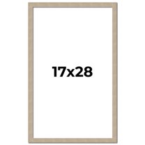 17x28 Frame Grey Solid Wood Picture Frame Width 1 Inches | Interior Frame Depth 0.5 Inches |