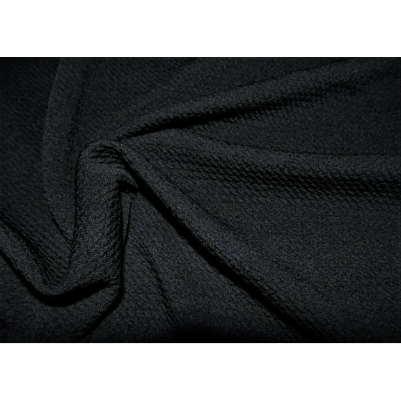Bullet Textured Liverpool Fabric 4 way Stretch Black S11 (Yard)