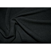 Bullet Textured Liverpool Fabric 4 way Stretch Black S11 (Yard)