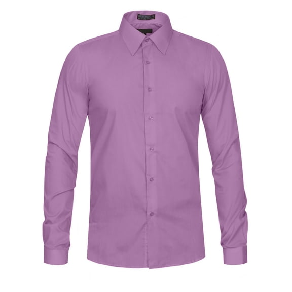 J. METHOD Men's Classic Slim Fit Button Down Long Sleeve Solid Color Dress Shirts S-2XL [NEMT104]