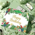 thumbnail image 3 of Tropical Parrot Birthday Gift Bag Jungle Bird Happy Birthday Gift Bag with Greeting Card and Tissue Paper for Luau Party, Hawaiian Floral Party Supplies, Summer Safari Animal Paper Gift Wrap Bag, 3 of 4