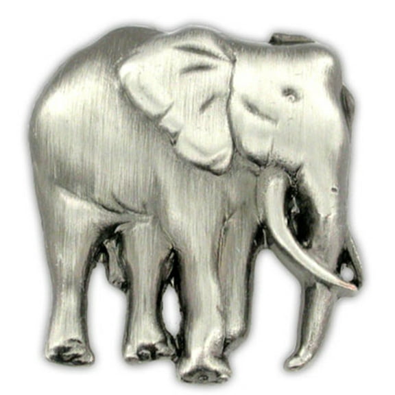 PinMart's Elephant Zoo Animal Antique Silver Lapel Pin