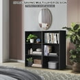 thumbnail image 3 of Topbuy 3-Tier Storage Cabinet Multi-functional Display Open shelf Bookcase MDF Black, 3 of 7