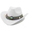 thumbnail image 2 of Classic British Style Kids Fedora Hat With Brim For Boys Girls Western Cowboy Party Wear Suitable Ages 4 To Years, 2 of 3