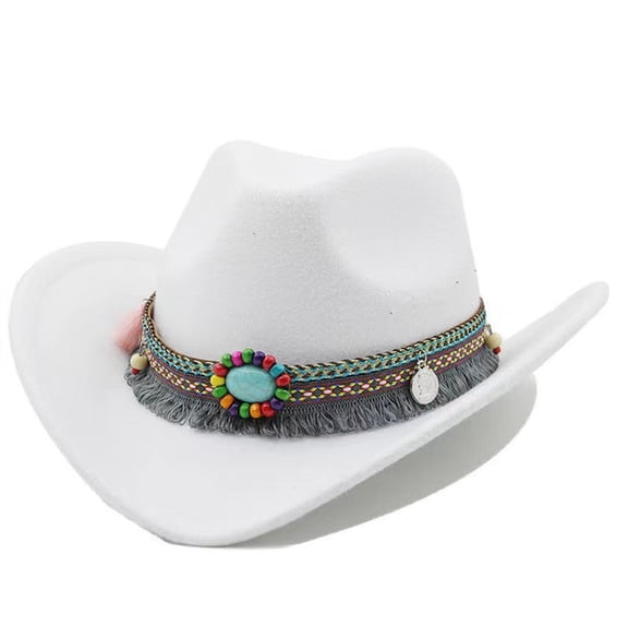 shoper Kids Cowboy Hat, Classic British Style Kids Fedora Boater Hat with Brim for Kid Boys Girls Western Cowboy Party Outfit