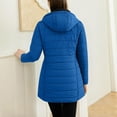thumbnail image 7 of Womens Winter Coat Warm Hooded Parka Long Puffer Jacket Waterproof Fleece Lined Thicken Peacoat Trendy Outerwear, 7 of 7