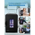 thumbnail image 5 of 15L Mini Fridge, 21 Can Bedroom Refrigerator, Portable Cooler &Warmer, Beverage & Skincare, 110V/12V, Black, 5 of 9