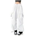 thumbnail image 5 of Bovemsi Cargo Pants Women Baggy Wide Leg Hip Hop Y2K Streetwear Leisure Jogging Bottoms With Elastic Oversized Vintage 90s Work Pants, 5 of 6