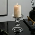 thumbnail image 3 of GOOHOCHY Candle Stick Holder Glass Candle Holder Home Adornment 11.5X8.5X8.5cm White, 3 of 8