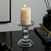 Worgeous Tall Glass Candle Holder Fine Workmanship Candle Holder 11.5X8.5X8.5cm White
