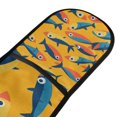 thumbnail image 4 of Yayeee Double Oven Mitt Kitchen Heat Resistant Baking 35" x7" Quilted Glove, Yellow Sardines Pattern, 4 of 6