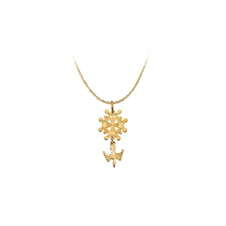 Sterling Silver Huguenot Cross Pendant In Gold Vermeil Canada - Huguenot Cross Pendant Sterling Silver Huguenot Cross Pendant In Gold Vermeil Canada - Huguenot Cross Pendant