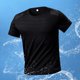 thumbnail image 5 of Tops para hombre, blusas y camisas de manga corta con cuello redondo para hombre, camisetas casuales holgadas deportivas transpirables de seda helada de color liso, camisetas de media manga con cuello, 5 of 5