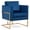 Blue, variant on Modern Velvet Accent Chair, Mid-Century Upholstered Arm Chair with Gold Metal Legs, Comfy Single Sofa for Living Room, Bedroom, Side Chair for Salon Reception, Club