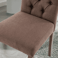 thumbnail image 4 of Dining Chairs Modern Upholstered Set of 4 Fabric Dining Chairs with Wood Legs, Brown, 4 of 7