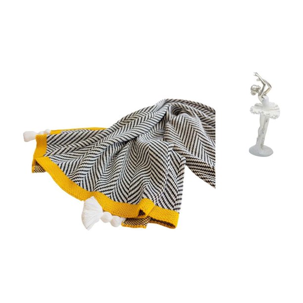 Manta de punto,Manta de punto decorativa para el hogar,Figura de escritorio,Estatua de bailarina de ballet,adorno de escritorio,decoración del hogar,Estatua de bailarina moderna,regalo de