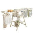 thumbnail image 6 of Susuzi Clothes Drying Rack, Heavy Duty Foldable Laundry Rack, Laundry Clothing Drying Hanger with Adjustable Wings, Space Saving Clothes Garment Dryer, White, 6 of 9