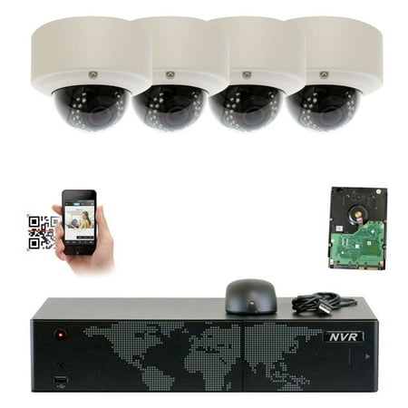 Lorex Weatherproof Camera Lens GW High End 8 Channel Ultra 4K NVR H.265 5 Megapixel IP PoE Security Camera System - 4 x 5MP Super HD 1920p Weatherproof 2.8-12mm Lens Dome Camera, 2TB HDD ()