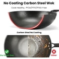 thumbnail image 4 of Rorence Carbon Steel Wok Pan, 13 Inch Nonstick Wok with Glass Lid, 4 of 10