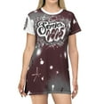 thumbnail image 3 of Senior 2025 Airbrush Apparel, Graduate, Gray, Maroon, T-Shirt Dress (AOP), 3 of 4