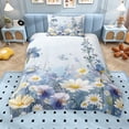 thumbnail image 2 of Erosebridal Blue White Floral Twin Bedding for Girls, Dreamy Garden Duvet Cover Set, Polka Dots Reversible, 2pcs 1 Duvet Cover and 1 Pillowcase, No Comforter, 2 of 6