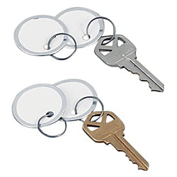 Durable Office Products Key Tags - Avery® Round Metal Rim Key Tags, 1 1/4