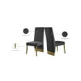 thumbnail image 2 of Meridian Furniture Porsha 19"H Velvet Dining Chair in Gray (Set of 2), 2 of 5