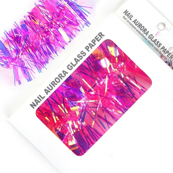 Iumwxz Colorful Glass Paper Candy Paper Nail Art Sticker DIY Nail Art Decoration