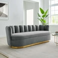 thumbnail image 2 of Victoria Channel Tufted Performance Velvet Sofa, 2 of 9