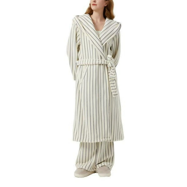 Chemises à Manches Longues pour Femmes, Peignoir Cardigan Chaud Uni
