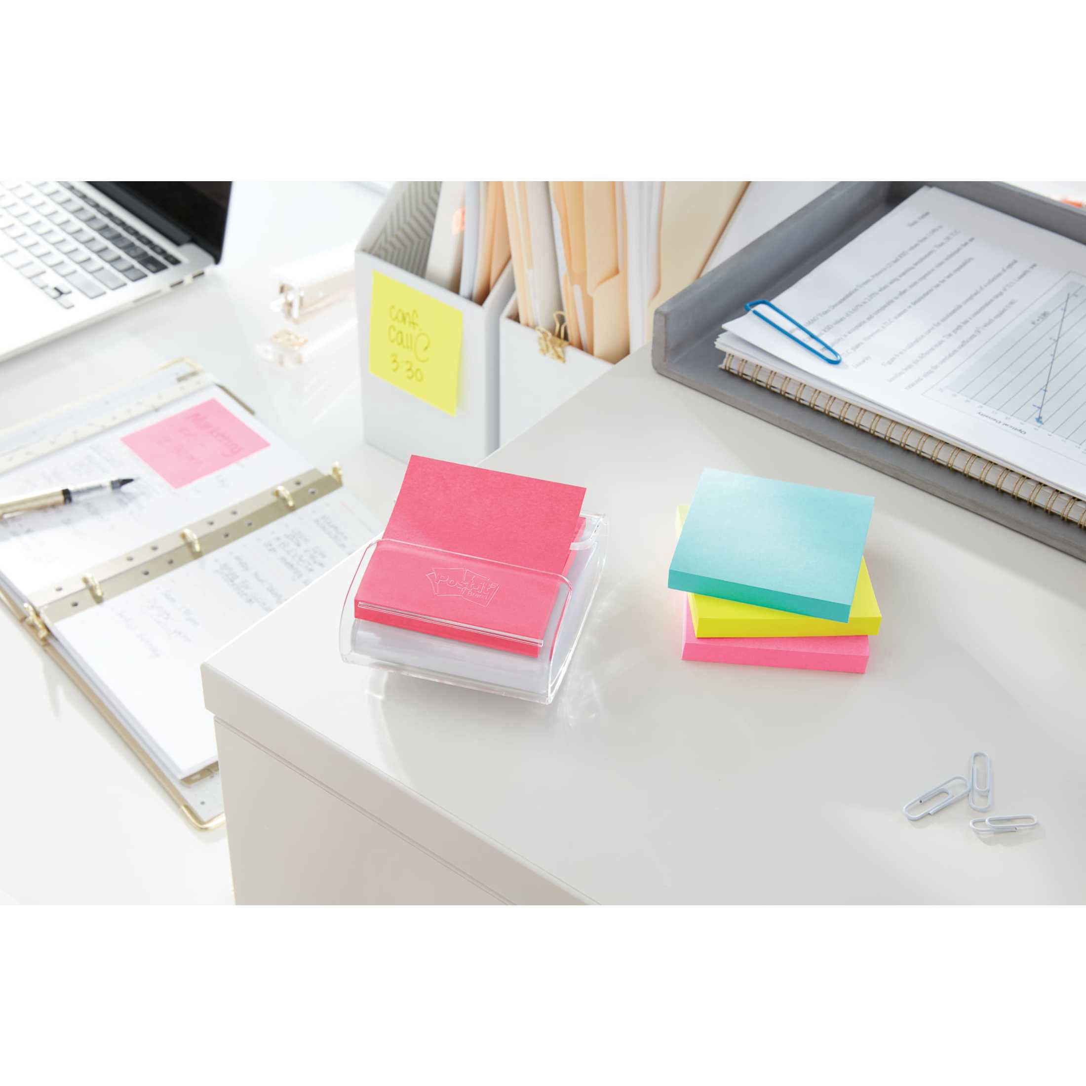 Post-it Dispenser Pop-up Notes, 3 in x 3 in, Mixed Bright Colors, 5 Pads