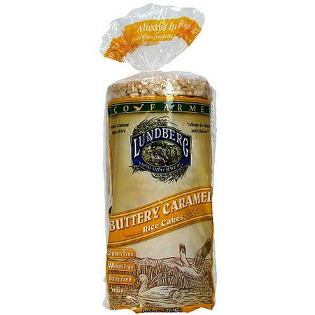 Lundberg Family Farms Buttery Caramel Rice Cakes, 9.5 oz (Pack of 12)