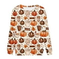 thumbnail image 5 of Inverlee Halloween Sweatshirts for Women Plus Size Pumpkin Ghost Graphic T-shirt Loose Fit Round Neck Sweatshirt Long Sleeve Dressy Casual Pullover Tops Halloween Costumes, 5 of 5