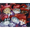 thumbnail image 2 of Bell, Bill 14x12 White Modern Wood Framed Museum Art Print Titled - Red Hat Cats, 2 of 4