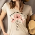 thumbnail image 4 of Christian Floral Graphic T-Shirt Flourish Like a Flower Psalm 103:15, Black, Size S, 4 of 6