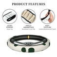 thumbnail image 5 of Bingfone Abstract Green Polka Dot Steering Wheel Cover - Universal 15 Inches Car Steering Wheel Covers Grip Auto Internal Accessories, 5 of 6