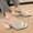 Beige, variant on Womens Slippers Women's Fashion Casual One-Line Spring and Summer New Breathable Flying Woven High-Heeled Slippers Cooling Gel House Slides 50% off Clear