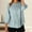 Blue, variant on Tittly Linen Womens Tops Button Down Shirts for Women Linen Long Sleeve Shirt Women 3/4 Sleeve Linen Shirts For Women 2025 Cotton Summer Retro Boho Tops Vacation Blouse Beige