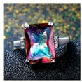 thumbnail image 2 of Mystic Topaz Emerald Cut Embellished Ring - Size 7, 2 of 4