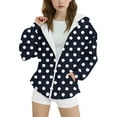 thumbnail image 3 of WOYY Toddler Girls Polka Dots Zip Up Hoodie Casual Hooded Sweatshirt Jacket, Sizes 4-5T, 3 of 3