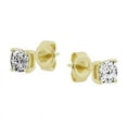 thumbnail image 6 of Unique Moments 2 Carat Lab Grown Cushion Cut Diamond Stud Earrings for Women 14K Yellow Gold, 6 of 6