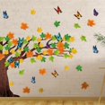 thumbnail image 3 of 106 Pieces Tree Classroom Bulletin Board Set with Leaves and Butterflies Autumn Thanksgiving Fall Tree Bulletin Board Decorations Tree Cutout Maple Leaves Cutout for Classroom Home Decoration, 3 of 7