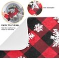thumbnail image 2 of Merry Christmas Dish Drying Mat 18x24 inch Snowflakes Buffalo Check Plaid Drying Pad Xmas New Year Dish Drainer Mat Protector for Kitchen Countertops Counter, 2 of 8
