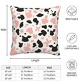 thumbnail image 2 of Multi-Size Linen Sofa Pillow Cover Invisible Zipper Open And Close Strong Use For Sofa Chair Garden Sofa Car Simple Cow-Print Pattern_3 16"X16", 2 of 8