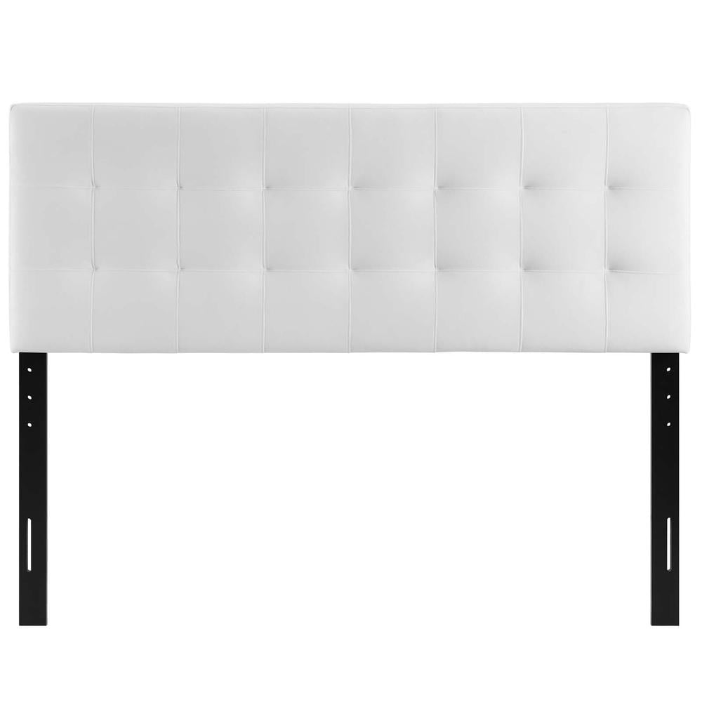 Modway Lily Biscuit Tufted Full Performance Velvet Headboard in White