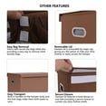 thumbnail image 5 of Gymax Double Laundry Hamper Storage Collapsible Basket Organizer Lid Mesh Bags Brown, 5 of 10