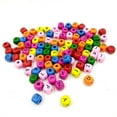 thumbnail image 2 of JeashCHAT 100Pcs Mixed Wooden Square Bead Letter Loose Spacer Beads Clearance, 2 of 3