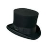 SCALA Mens Black Wool Fitted Top Hat L