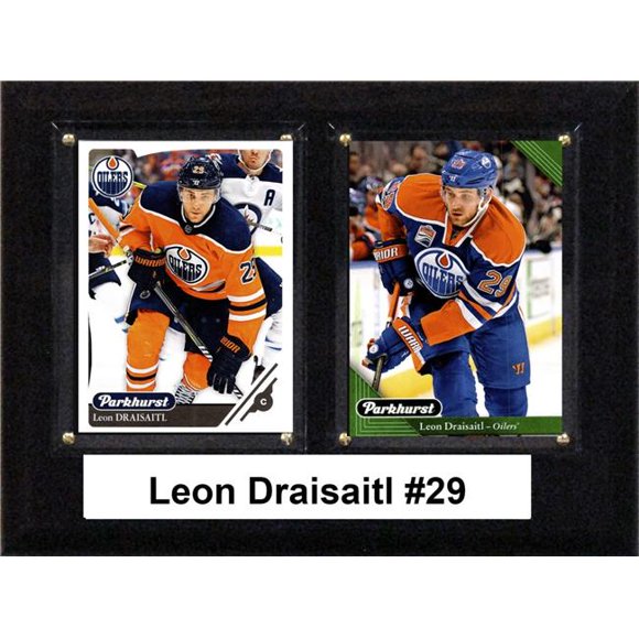 C&I Collectables 68DRAISAITL 6 x 8 in. NHL Leon Draisaitl Edmonton Oilers Two Card Plaque